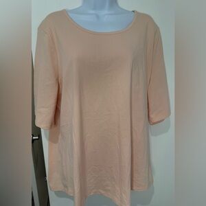 d & CO Essentials Light Peach Short Sleeve Tee size XL